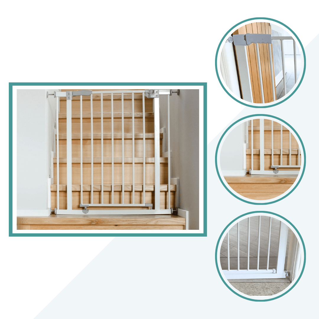 FYLO 2x Baby Safety Stair Gate Pressure Fit 75-86cm (2 pack)