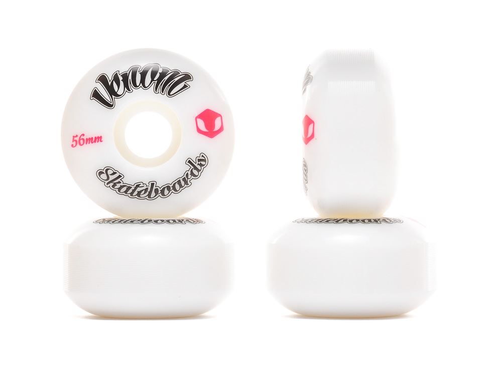 Venom Logo White Skateboard Wheels 50-60mm