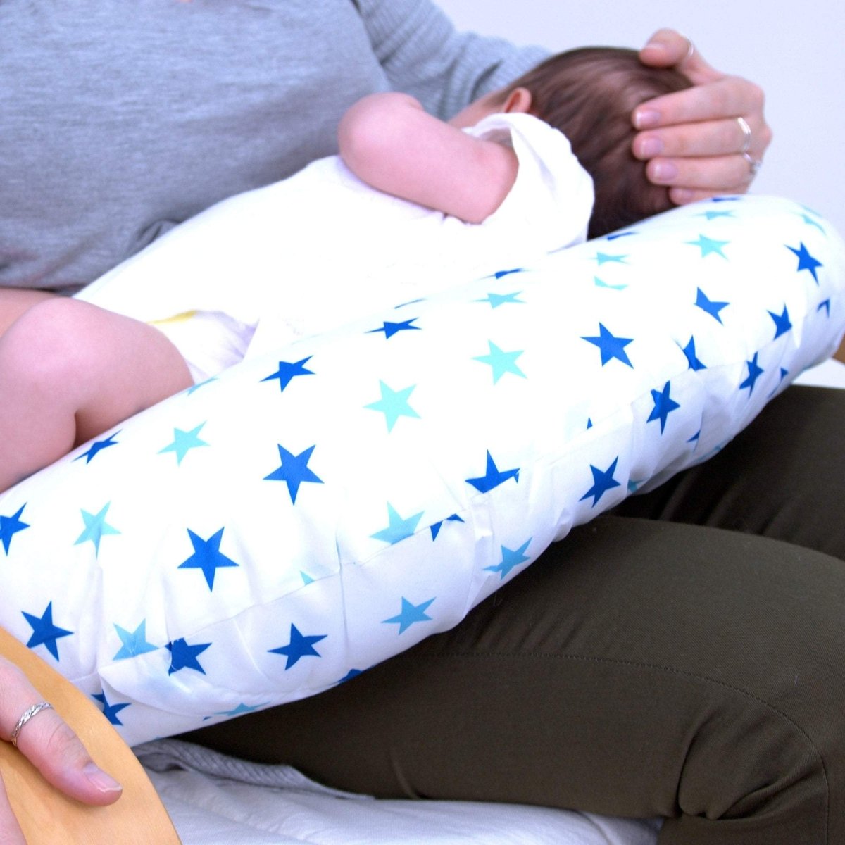 Breast Feeding Maternity Nursing Pillow - Little Star Blue