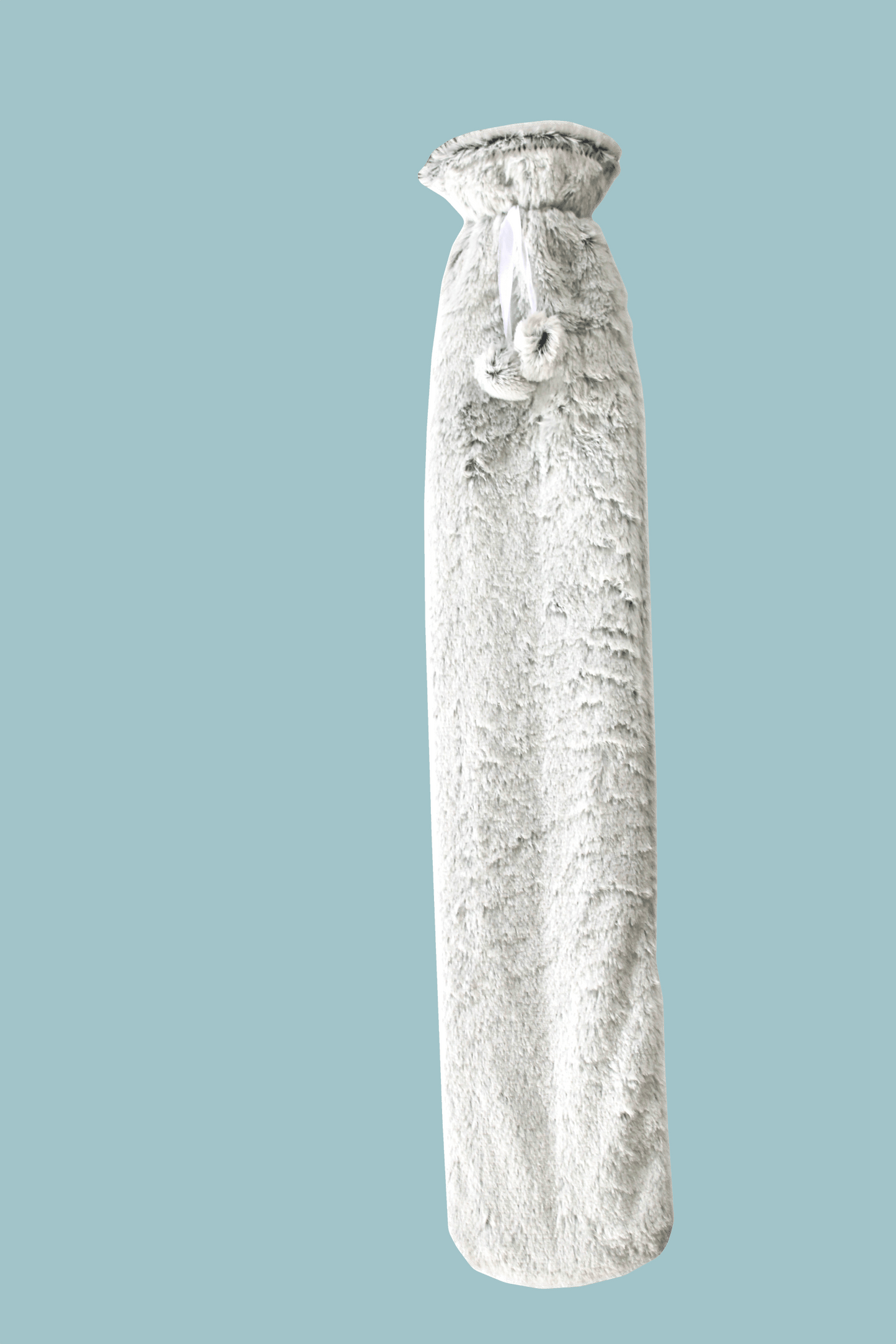 Extra Long 2L Hot Water Bottle with Plush Faux Fur Cover for Cosy Nights Natural Rubber UK Safe Tested Soft Fleece Ideal Gift for Adults Kids by OLIVIA ROCCO