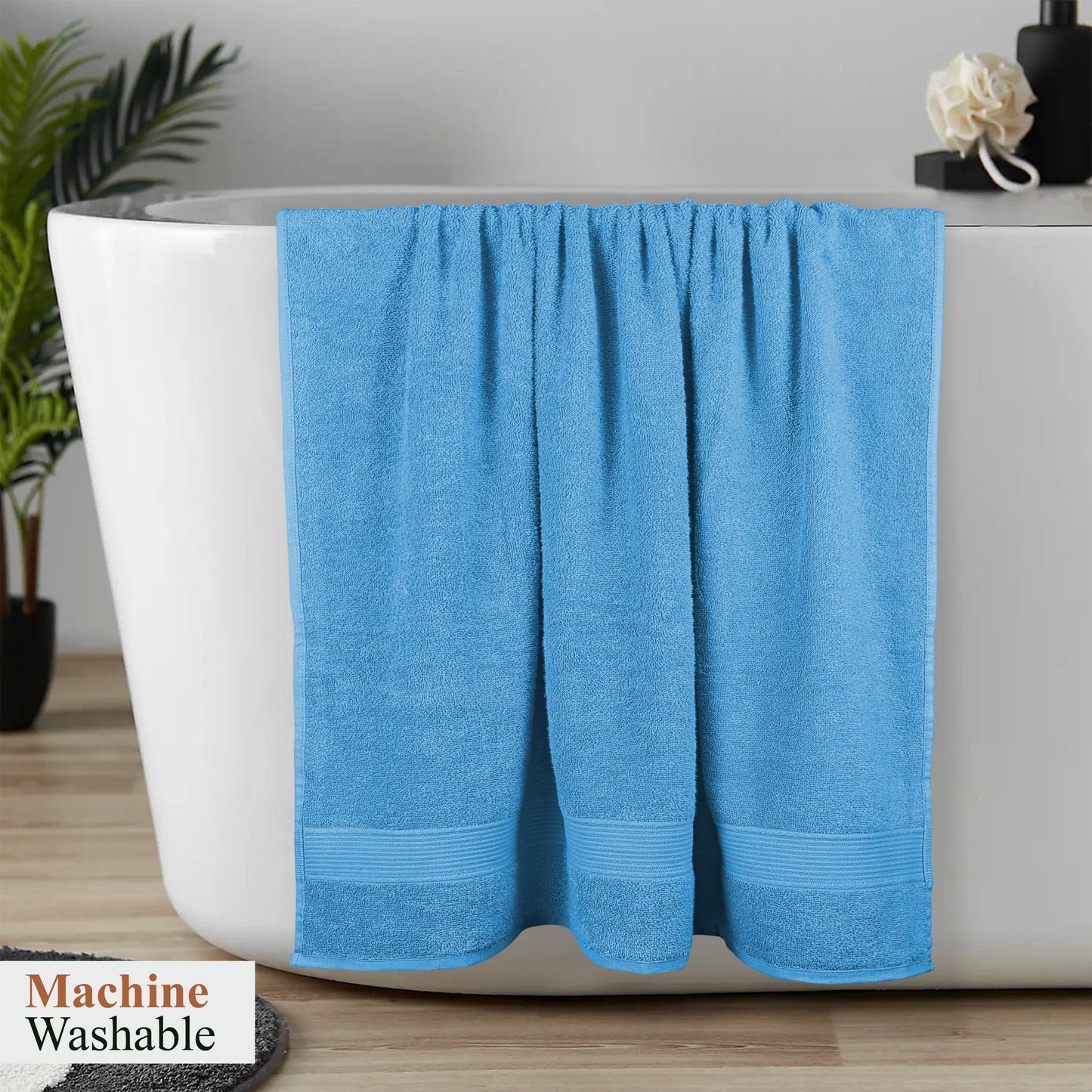 Rhodes Towel Aqua 100% Cotton Hotel Quality Soft Super Absorbent Hand Bath Towels, Sheets & Face Cloths by OLIVIA ROCCO