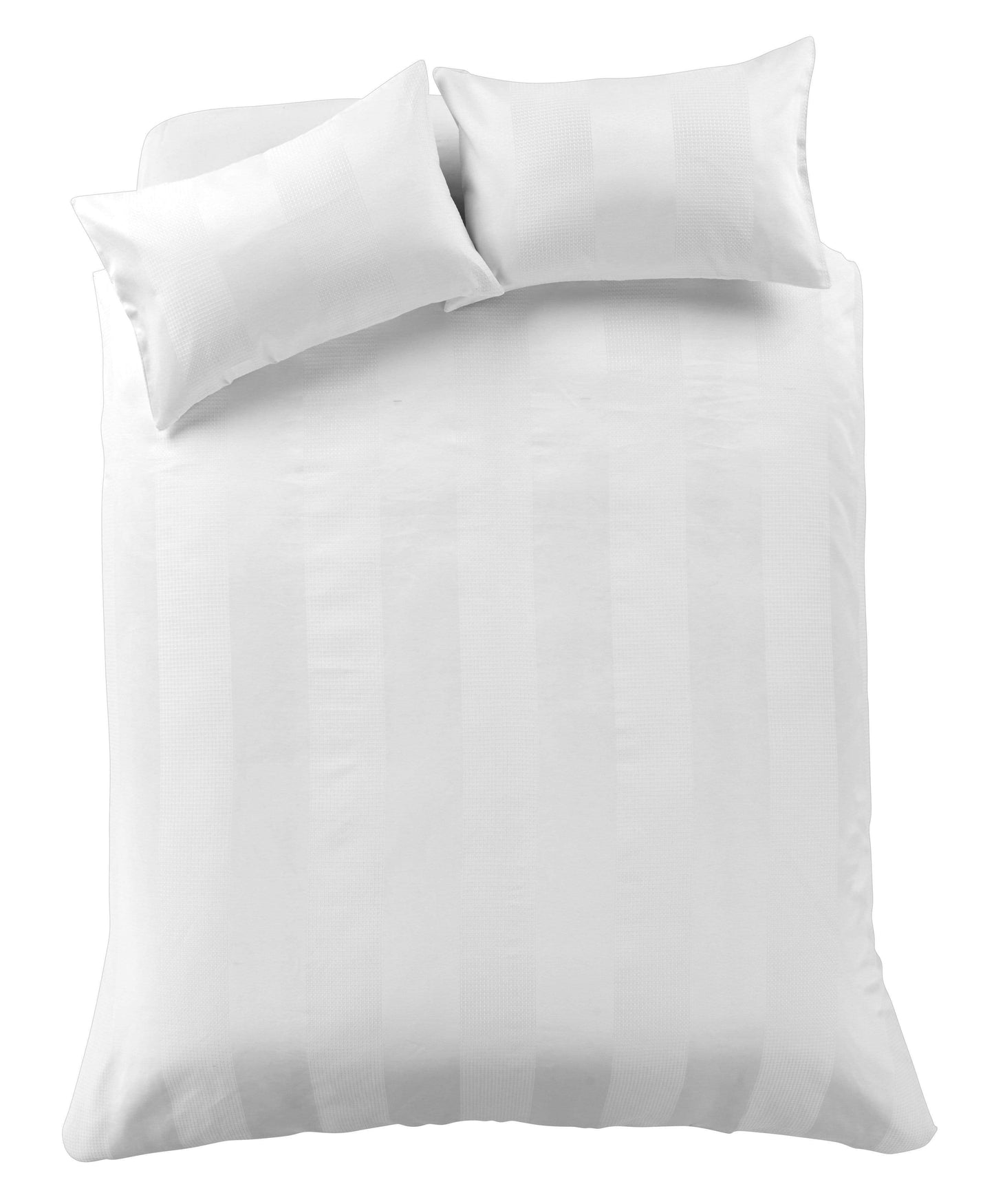 Waffle Stripe Handwoven Jacquard Cotton Rich Duvet Cover Set Luxurious and Comfortable Bedding Available in Multiple Sizes and Colours by OLIVIA ROCCO