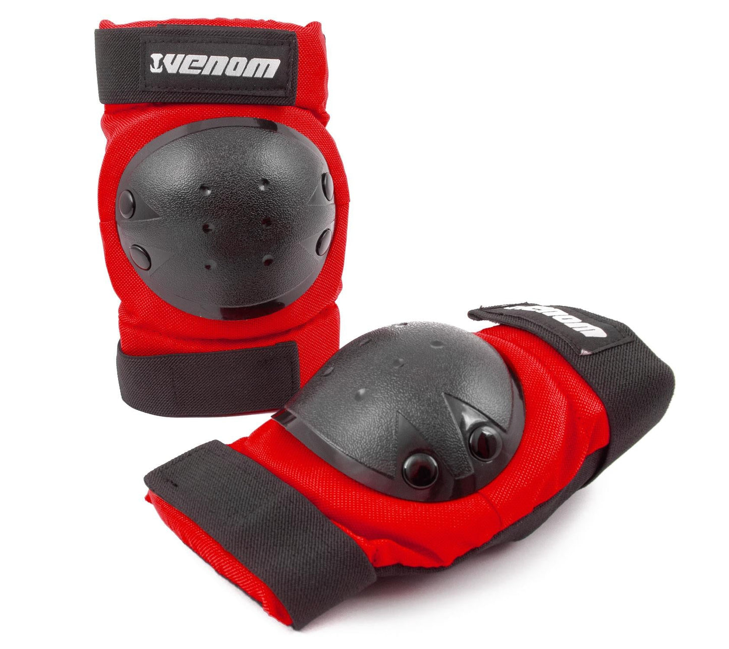 Venom Triple Knee/Elbow/Wrist Pad Set - Red Black