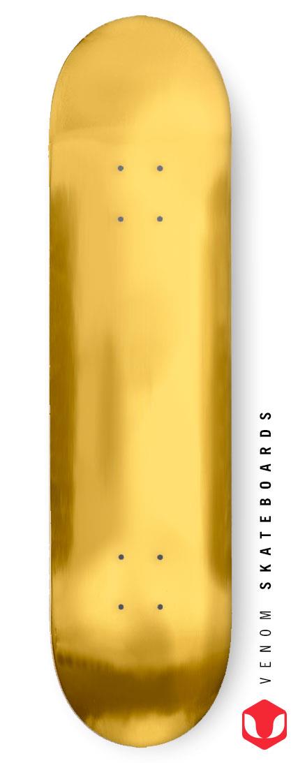 Venom Blank Skateboard Deck - Gold - 8.0"