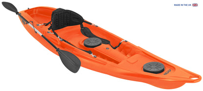Kaafu Solo Fishing Kayak | Plastic Neutral | Orange | Complete Package