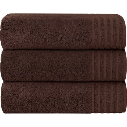 3 Pack Monaco Extra Large Bath Sheets Cotton 500GSM Highly Absorbent Towels Set for Home Gym Beach by OLIVIA ROCCO