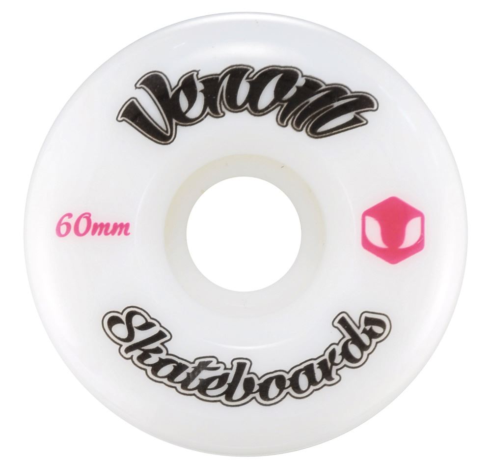 Venom Logo White Skateboard Wheels 50-60mm