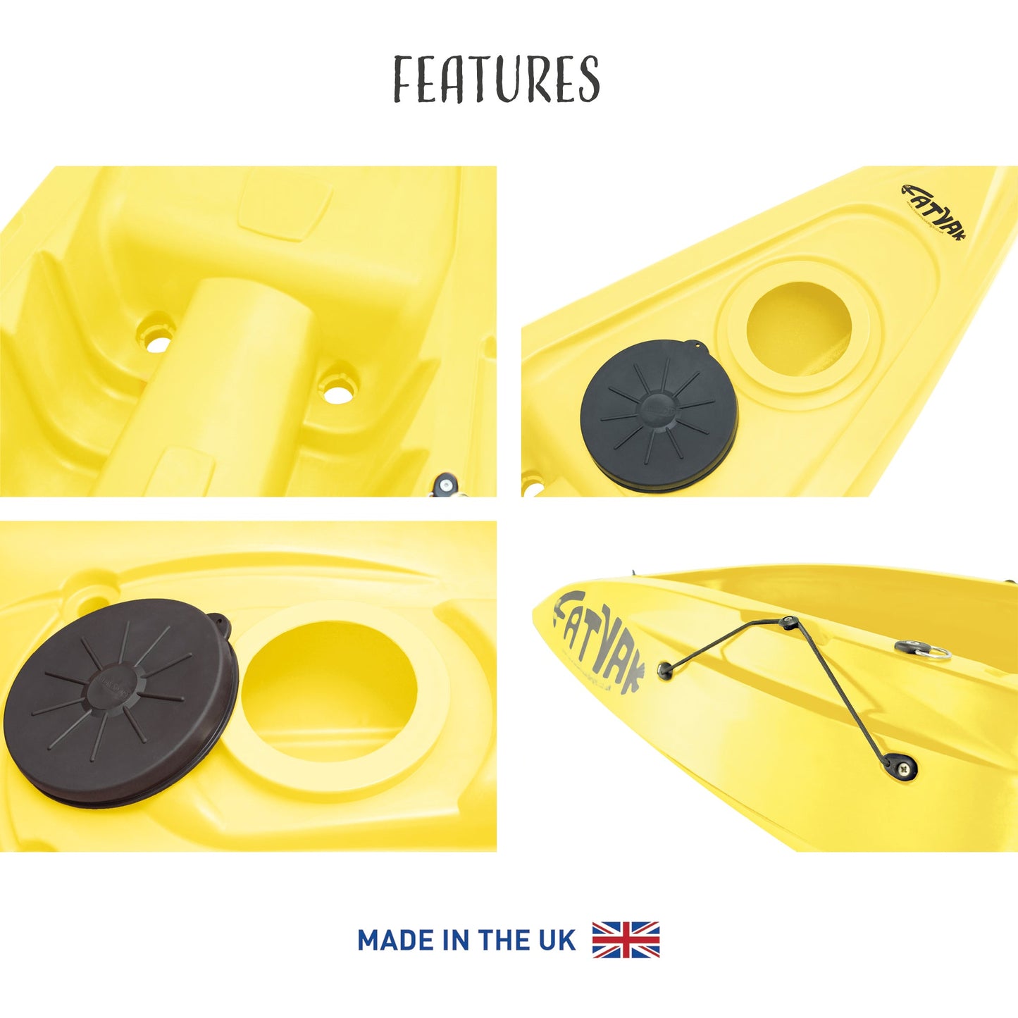 Kaafu Solo Kayak | Plastic Neutral | Yellow | Lightweight & Stable