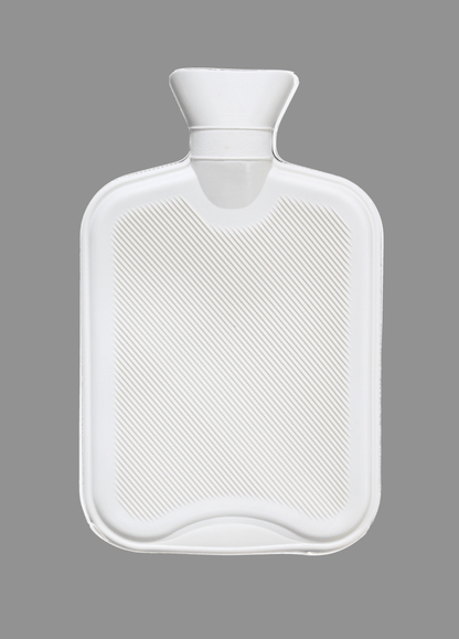 2L Soft Plush Hot Water Bottle with Faux Fur Pom Pom Cover for Warmth Durable Natural Rubber UK Safe Tested Cozy Winter Comfort Ideal Gift for Adults Kids by OLIVIA ROCCO