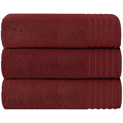 3 Pack Monaco Extra Large Bath Sheets Cotton 500GSM Highly Absorbent Towels Set for Home Gym Beach by OLIVIA ROCCO