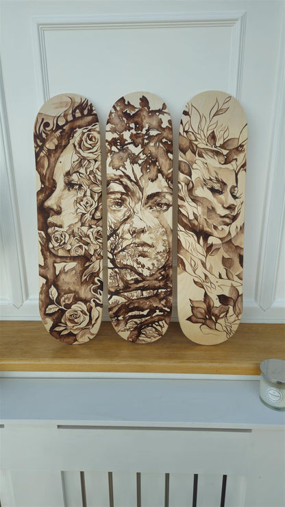 Venom Skateboards ART Deck - UNVARNISHED - 8.0"