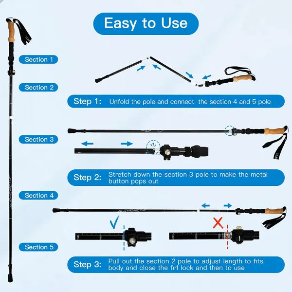 Night Cat Folding Trekking Poles