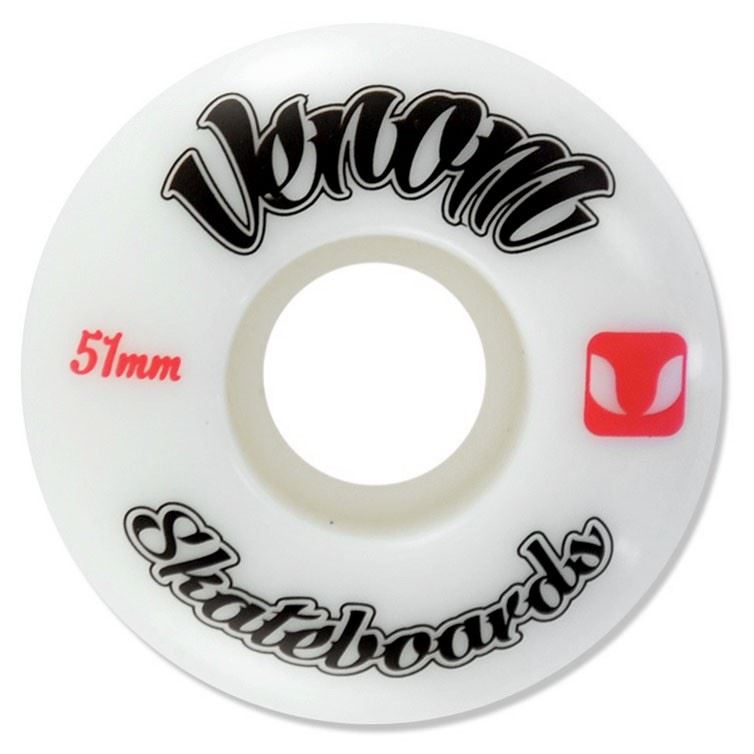 Venom Logo White Skateboard Wheels 50-60mm