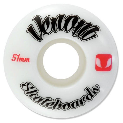 Venom Logo White Skateboard Wheels 50-60mm