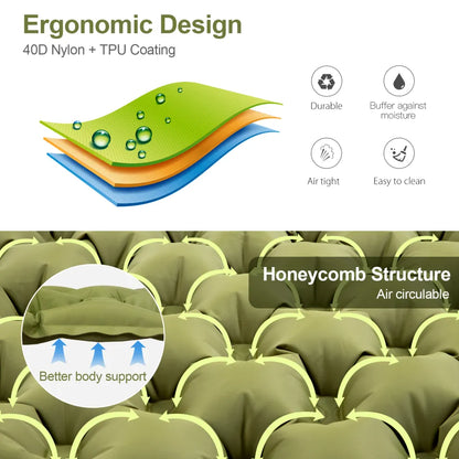 Night Cat Inflatable Sleeping Air Pad with Pillow