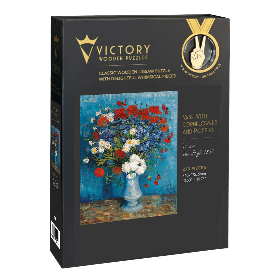 Vase With Cornflowers And Poppies