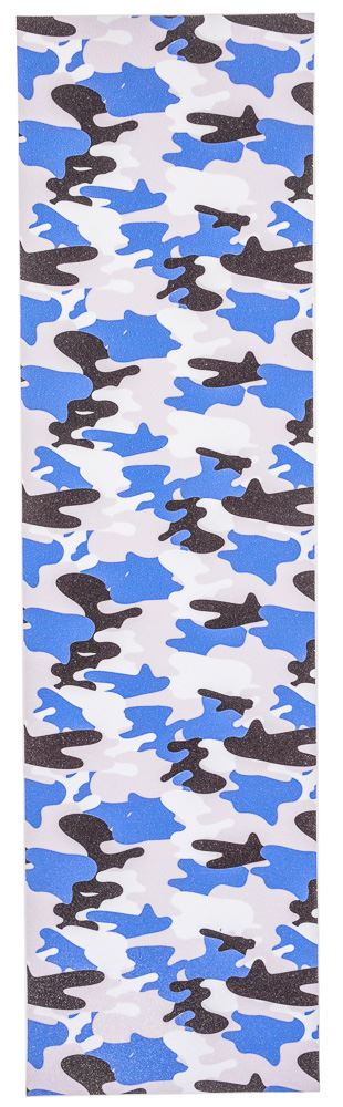 Venom Professional Grade Skateboard Griptape 9" x 33" - Camo - Blue/Grey