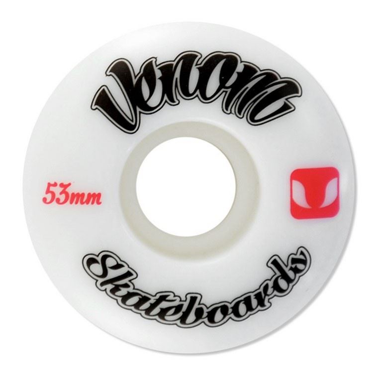 Venom Logo White Skateboard Wheels 50-60mm