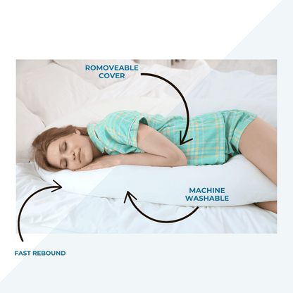 12 Ft Maternity Pillow And Case - Cream