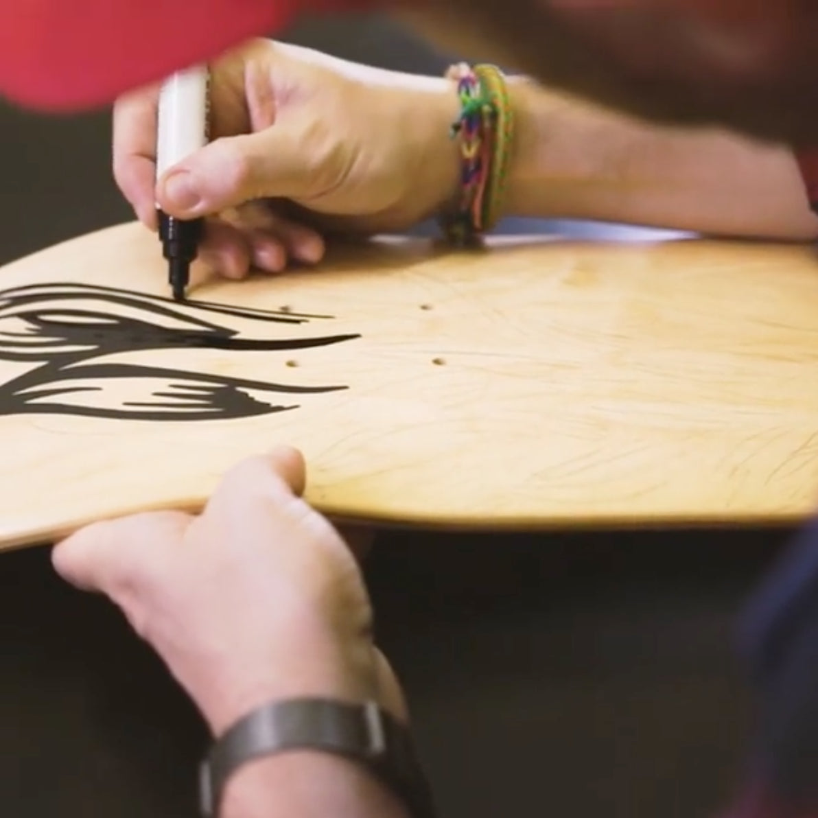 Venom Skateboards Deck & Colour Create Pens + Deck Wall Hanger