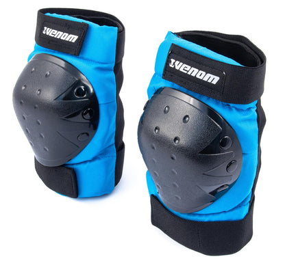 Venom Triple Knee/Elbow/Wrist Pad Set - Blue Black