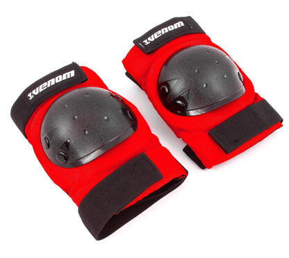 Venom Triple Knee/Elbow/Wrist Pad Set - Red Black