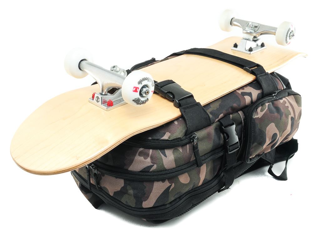 Venom Skateboards PRO Backpack with Skate Carrier - Camo