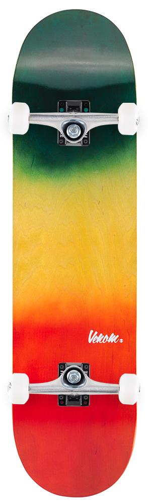 Venom Core Complete Built Skateboard - Rasta/Raw - 8.0"