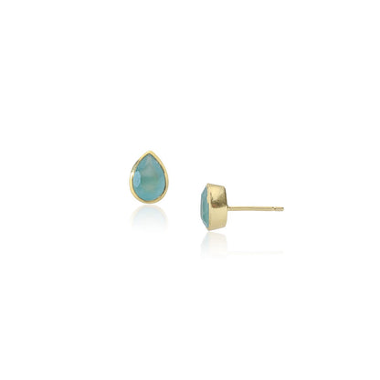 Simi Gemstone Studs with Pariba Onyx