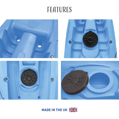 Mahee Tandem Kayak | Plastic Neutral | Blue | Stable & Durable