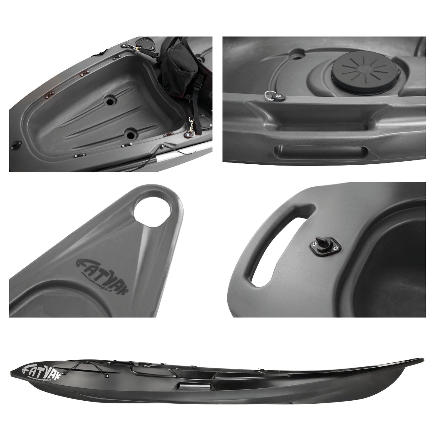 Kaafu Eco Fishing Kayak | 100% Ocean Plastic | Black | Complete Package