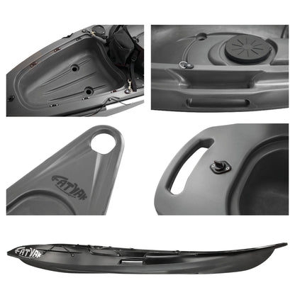 Kaafu Eco Fishing Kayak | 100% Ocean Plastic | Black | Complete Package