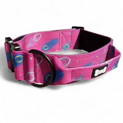 Peacock Power Tactical Dog Collar with Handle