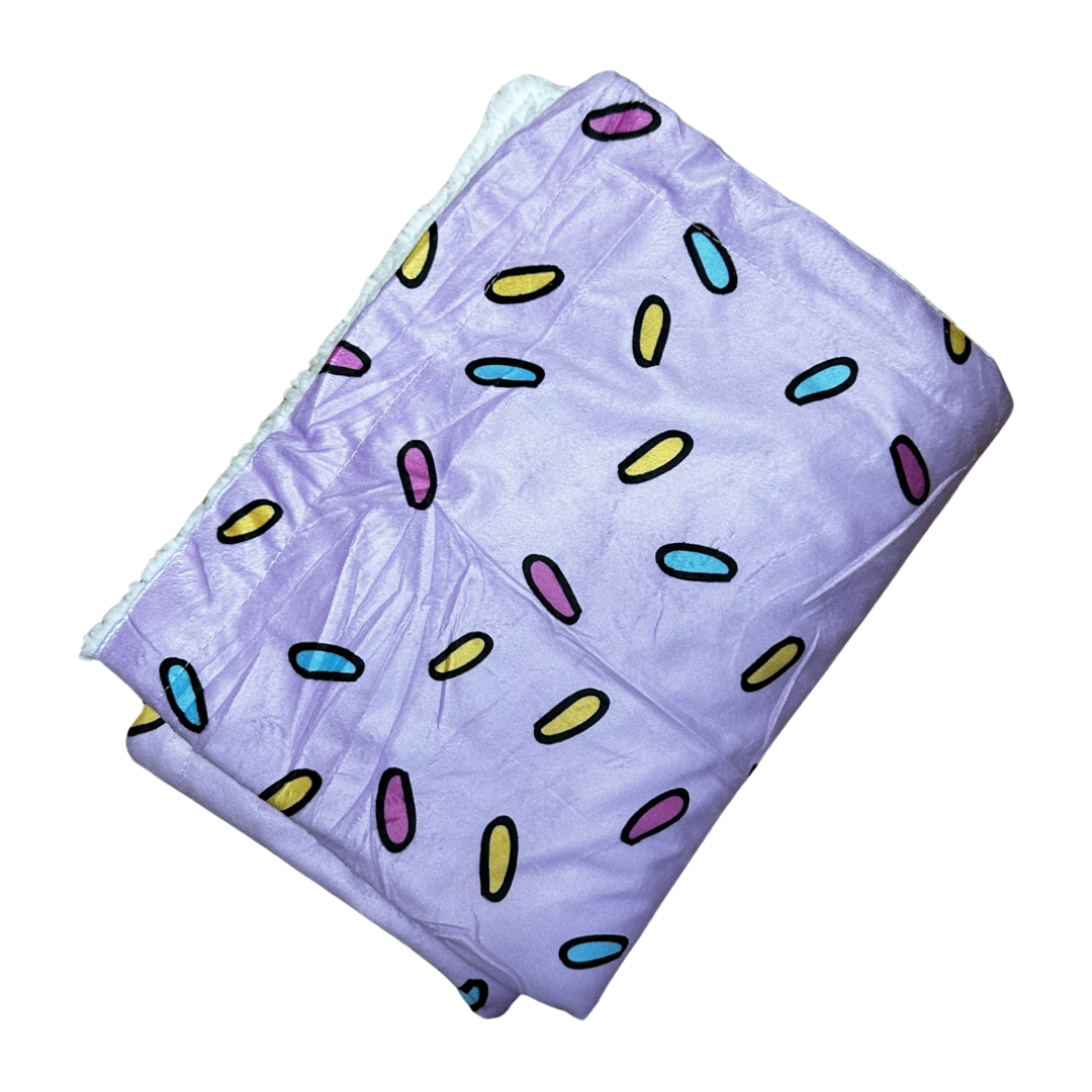 Pink Sprinkles For Days blanket LARGE - fleece dog blanket