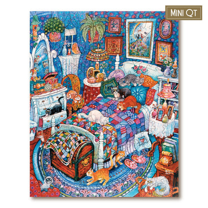Blue Bedroom Cats MINI QT