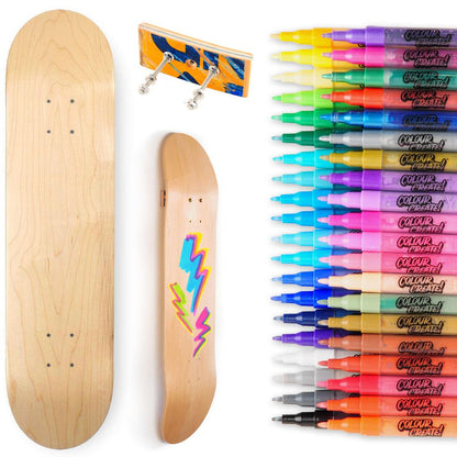 Venom Skateboards Deck & Colour Create Pens + Deck Wall Hanger
