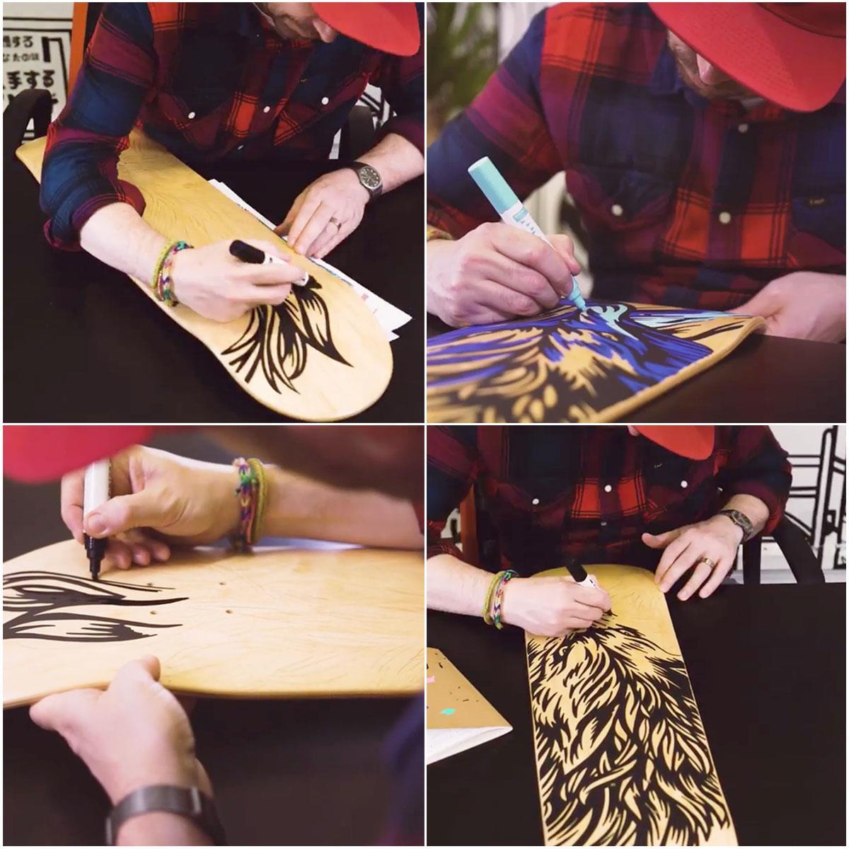 Venom Skateboard Art Unvarnished Deck Pack 8.0"