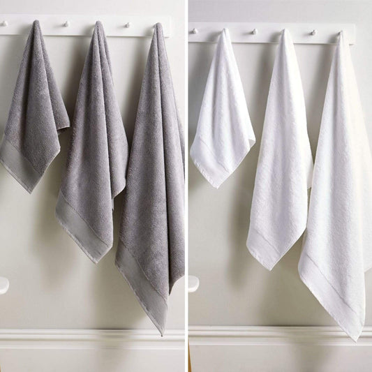 Bamboo Cotton Luxury 600GSM Eco-Friendly Bath Towels Highly Absorbent Durable and Soft Bathroom Essentials in Elegant Colours Designed in England by OLIVIA ROCCO