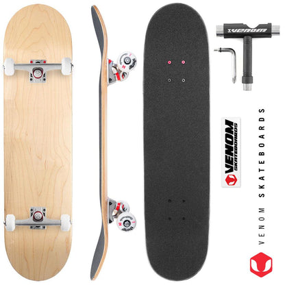 Venom Skateboards Complete Skateboard & Pens Natural - 8.0"