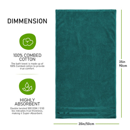 Belmont Viscose Stripe Jade Green Towels 100% Cotton Hotel Quality Super Absorbent 10 Piece Bale Set, 4 Hand Towel & 12 Face Cloths by OLIVIA ROCCO