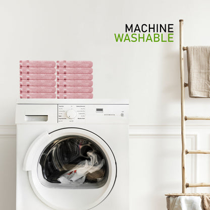 Belmont Viscose Stripe Pink Towels 100% Cotton Hotel Quality Super Absorbent 10 Piece Bale Set, 4 Hand Towel & 12 Face Cloths by OLIVIA ROCCO