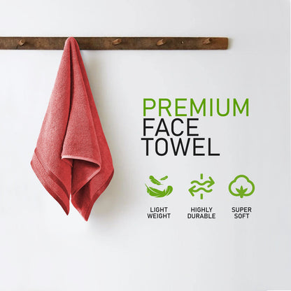 Belmont Viscose Stripe Red Towels 100% Cotton Hotel Quality Super Absorbent 10 Piece Bale Set, 4 Hand Towel & 12 Face Cloths by OLIVIA ROCCO