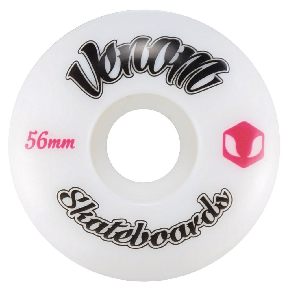 Venom Logo White Skateboard Wheels 50-60mm
