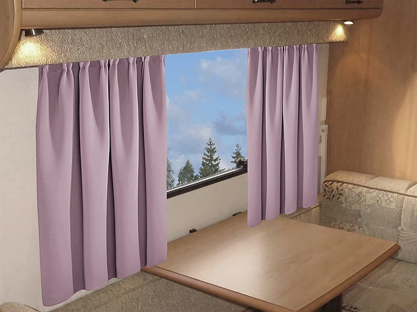 Blackout Thermal Curtains for Caravans and Campervans 100% Light Blocking 11 Colour Options Energy Efficient Pencil Pleat Panels by OLIVIA ROCCO