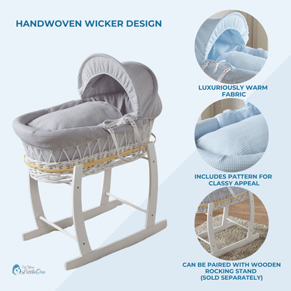 Wicker Baby Moses Basket With Stand