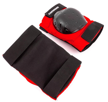 Venom Triple Knee/Elbow/Wrist Pad Set - Red Black