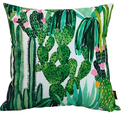 Cactus Waterproof Outdoor Cushions 43 x 43 cm Weather-Resistant Polyester for Patio Garden Bench Sofa Indoor Living Room Durable Stylish by OLIVIA ROCCO