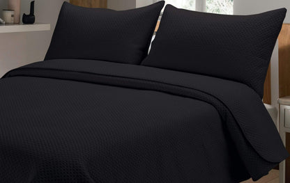 Capri Embossed Luxury Bedspread Set with Quilted Throw & Duvet Elegant Premium Bedding with Matching Pillow Shams Multiple Colours for Home Decor & Gifts by OLIVIA ROCCO