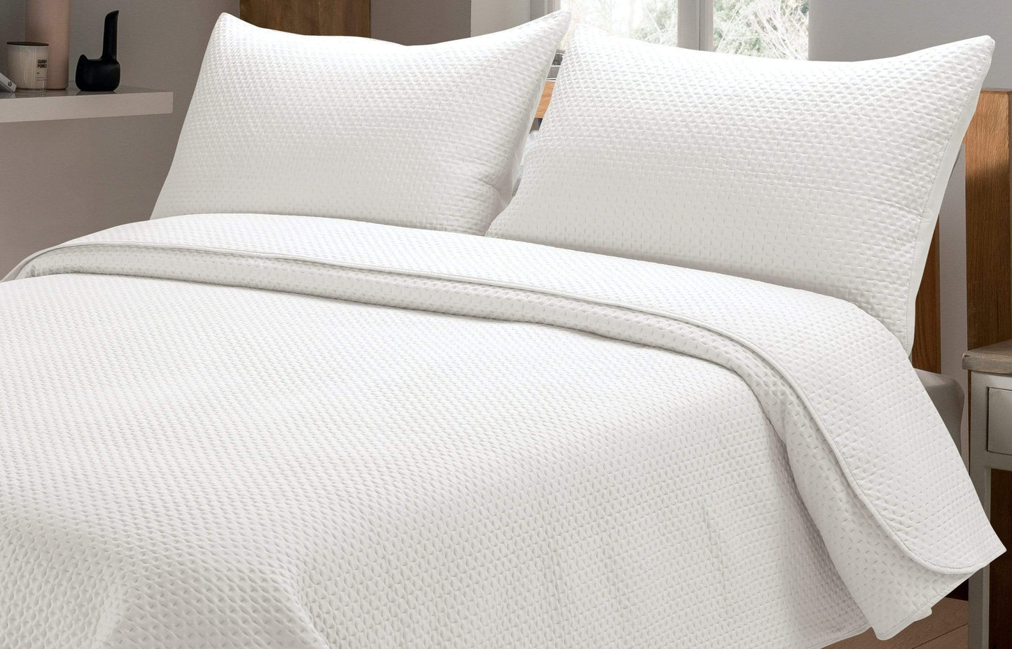 Capri Embossed Luxury Bedspread Set with Quilted Throw & Duvet Elegant Premium Bedding with Matching Pillow Shams Multiple Colours for Home Decor & Gifts by OLIVIA ROCCO