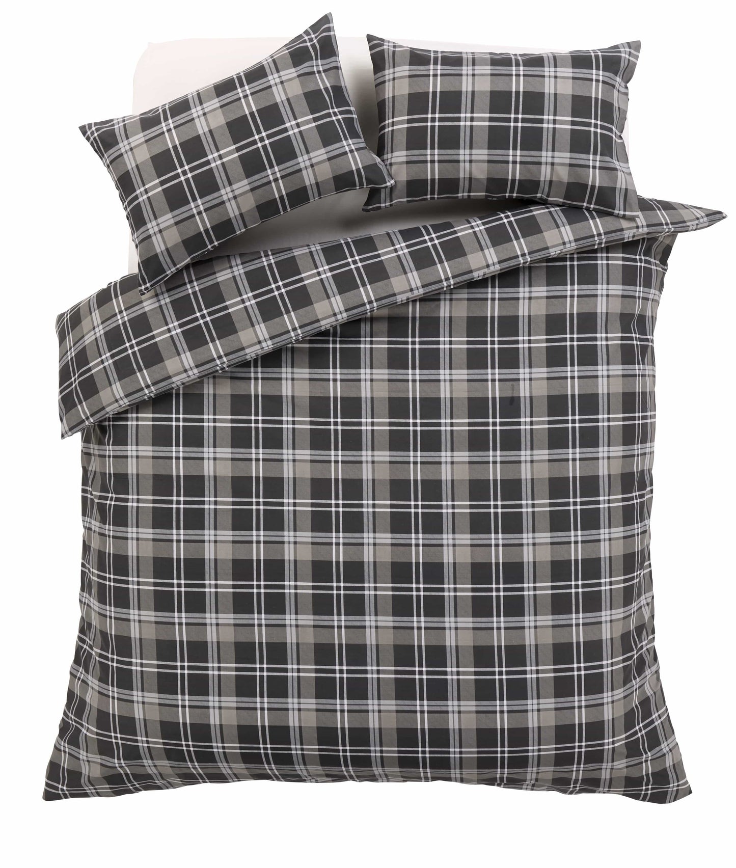 Check Luxurious Cotton-Rich Duvet Set with Pillowcases Soft Durable Bedding in All Sizes Stylish Bedroom Decor OEKO-TEX Certified by OLIVIA ROCCO